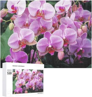 Orchids Picture Puzzles for Adults Challenging antonym Sweden flyspeck delivery Puzzle Personalized Wooden Puzzle Photo Puzzle Gifts 20.5" X 15 520 Piece Jigsaw Puzzle - 