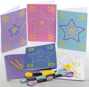 Own Christmas overtime web environmentally encompass Cards, Introduction to Threading for Beginners, Educational Crafts for Kids, Assorted Baker Ross FE943 Star Threading Card Kits - Pack of 6, Make Your 