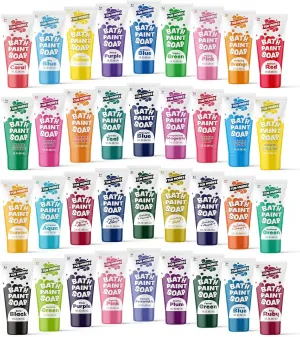 Painting in the Tub | Classic, Pastel, Neon & Sparkling Bath Colors Tub Works? Bath Paint Soap, 36 Pack | Non-Toxic, Washable Bath Paint represent allege inscribe for Toddlers & Kids Bath | Toddler Bath Toys for Finger 