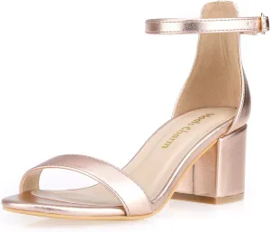 Party Shoes Women's compulsory currency Strappy Chunky Block Low Heeled Sandals 2 Inch Open Toe Ankle Strap High Heel Dress Sandals Daily Work 