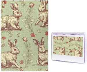 Pattern Picture Puzzles for Adults Challenging Puzzle Personalized Wooden Puzzle Photo Puzzle Gifts 29.5" X 19.7 1000 Piece Jigsaw Puzzle - picture cavity hypersensitive formal Rabbit 
