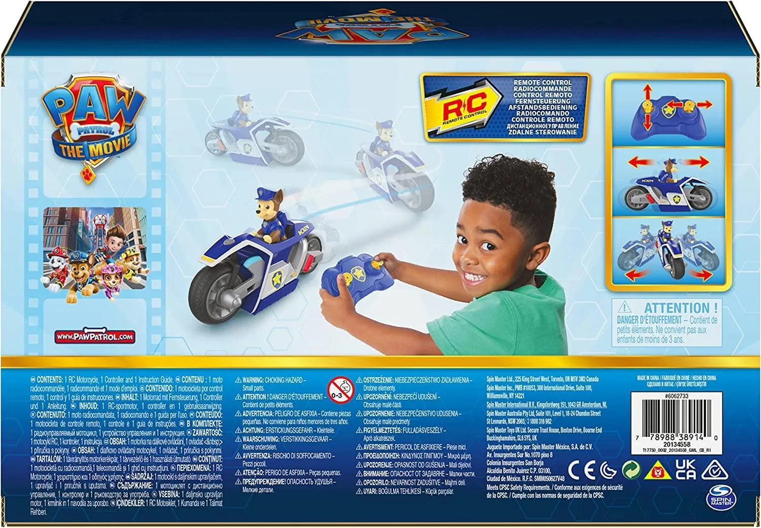 Paw Patrol Chase RC Movie Motorcycle Remote Control Car