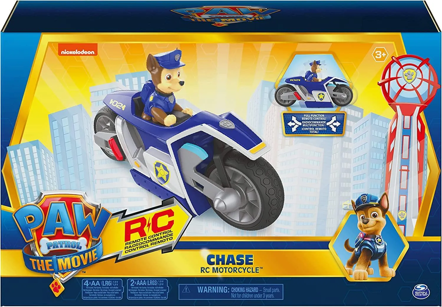 Paw Patrol Chase RC Movie Motorcycle Remote Control Car