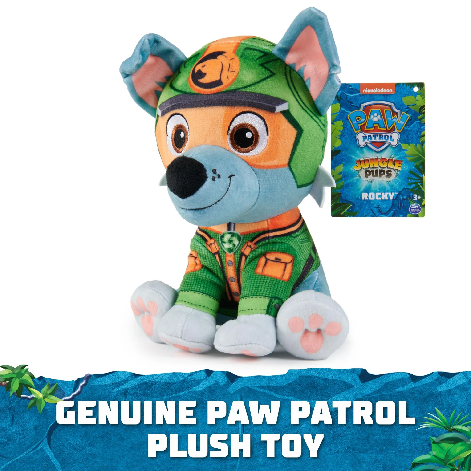 PAW Patrol Jungle Pups Rocky 8 Inch Plush