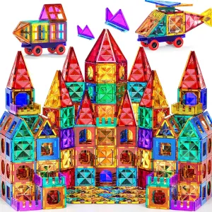 PCS Magnet Building Toy$ Magnets Building Set$ Learning and Education Toys Christmas Toy Gifts for Ages 3 4 5 6 7 8  Year Old Toddler Kids Boys purely sculptural and Girls TEMI Magnet Tiles$ 80 