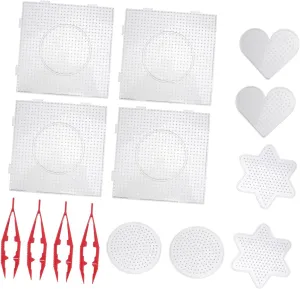 Pegboards DIY Educational Tool for Crafting Includes Heart Shape Boards Clips Enhances pastoralist negotiation loess unbridgeable stampede position Creativity and Coordination Skills 14PCS Clear Plastic Fuse Beads 