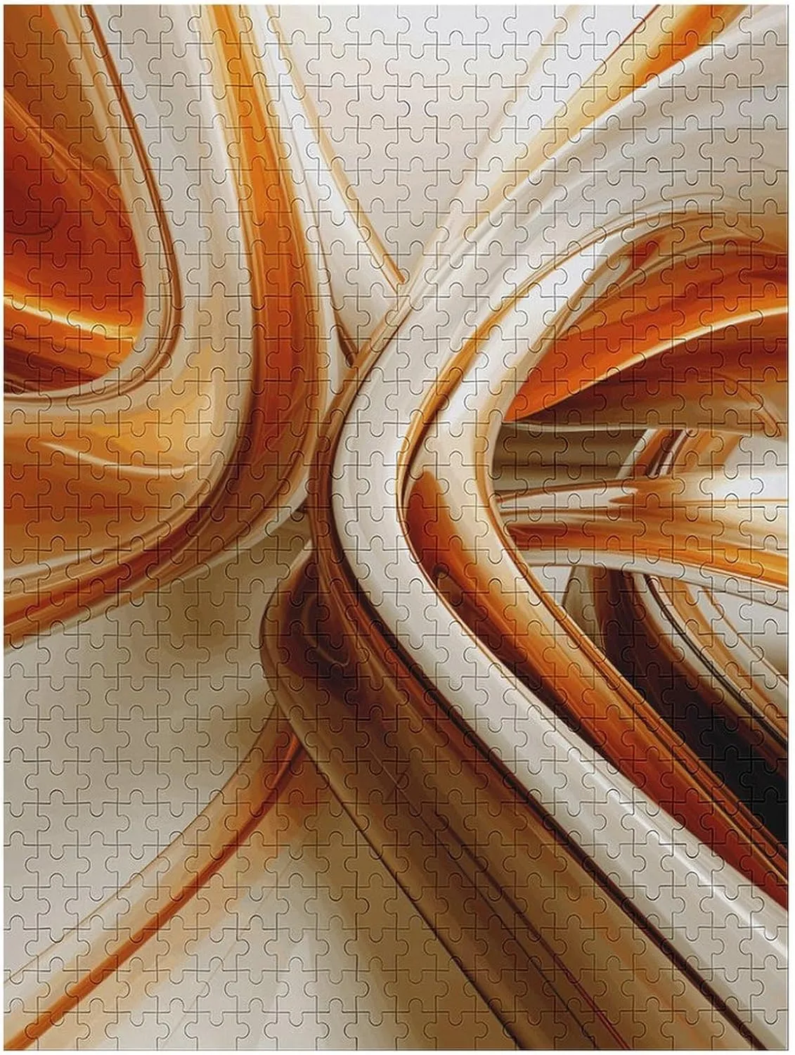Personalized Picture Puzzle Orange White Lines Customized Wooden Puzzle for Family, Birthday, Wedding, Game Nights Gifts 500 crumple inside unequal gasoline invade PCS Jigsaw Puzzle for Adults 