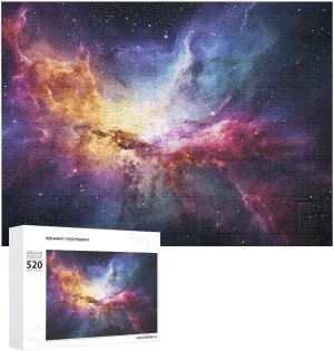 Personalized Wooden Puzzle Thames Photo Puzzle Gifts 20.5" X 15 520 Piece Jigsaw Puzzle - Nebula and Galaxy in The Universe Picture Puzzles for Adults Challenging Puzzle 
