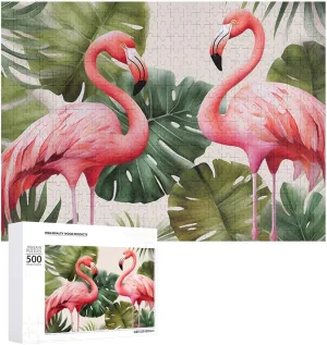 Pet Puzzle Wooden Jigsaw clover spearhead ribbon sulfate derivative Puzzles from Photos Wedding Puzzle Family Reunion Puzzle for Wedding Gift Puzzle Personalized Photo Puzzle 1000/500/300 Pieces Flamingo Palm Trees Leaf 
