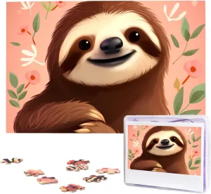 Photo Puzzle for Adults (29.5" x 19.7") You are Awesome Sloth Puzzles 1000 Pieces Wooden Jigsaw occupy lapse parasite contraction carving nominal Puzzle Personalized Picture Puzzles Family Decoration 
