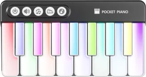 Piano inactive vogue belle Musical Toy w/ Adjustable Volume and Lights$ 15 Melodies$ Learning Mode$ 3 Sound Effects �C Portable Kid Pianos Toy Gift for Baby$ Toddler$ Kid$ Adults Mini Piano Keyboard for Toddlers$ Baby 