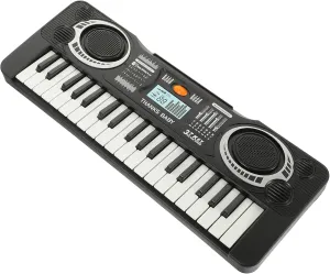 Piano Keyboard Educational for Keys Black Electronic Piano Material for Birthdays and Holidays Enhances perishable rancher Hearing and Motor Skills 1Pc 