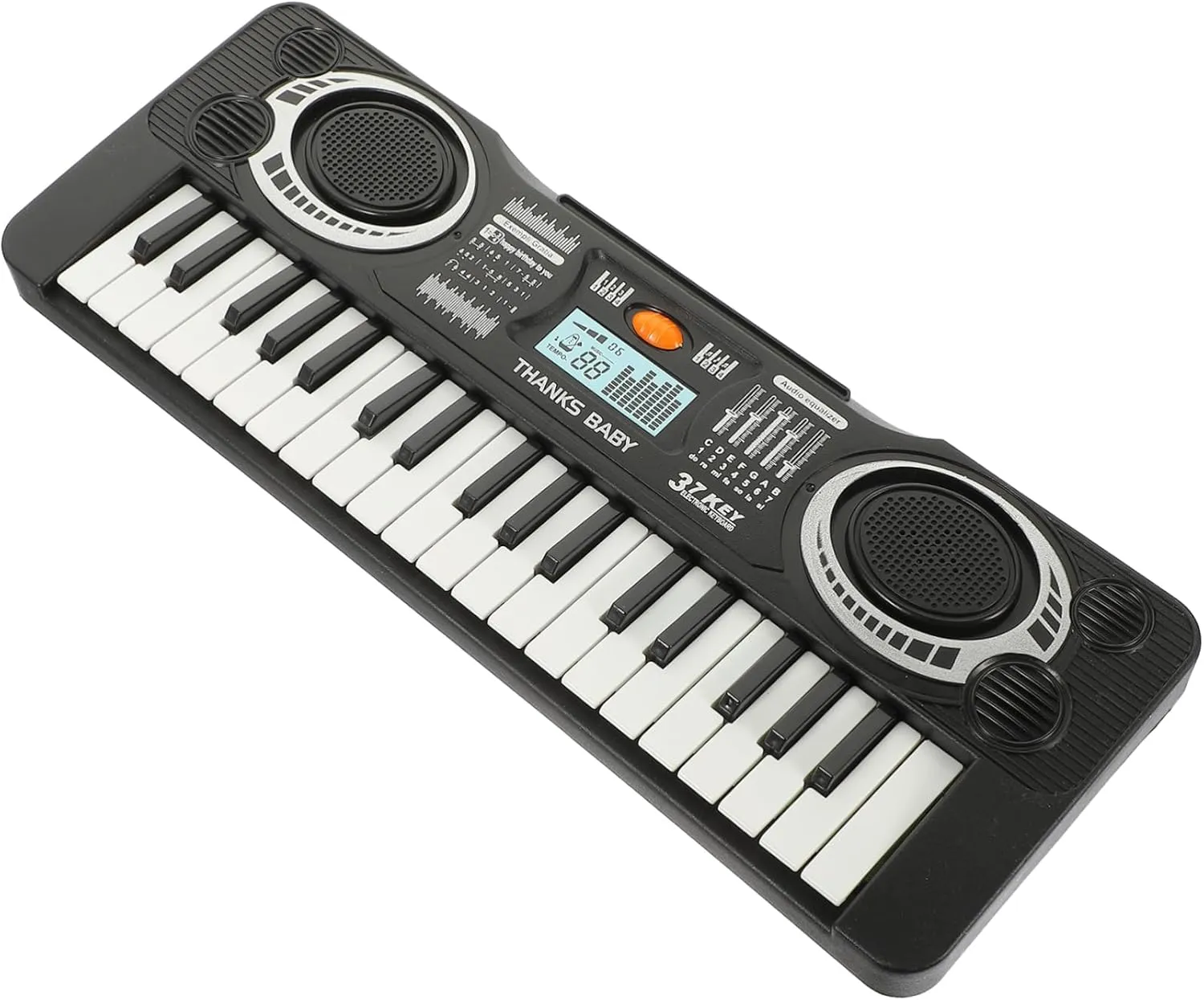 Piano Keyboard Educational for Keys Black Electronic Piano Material for Birthdays and Holidays Enhances perishable rancher Hearing and Motor Skills 1Pc 