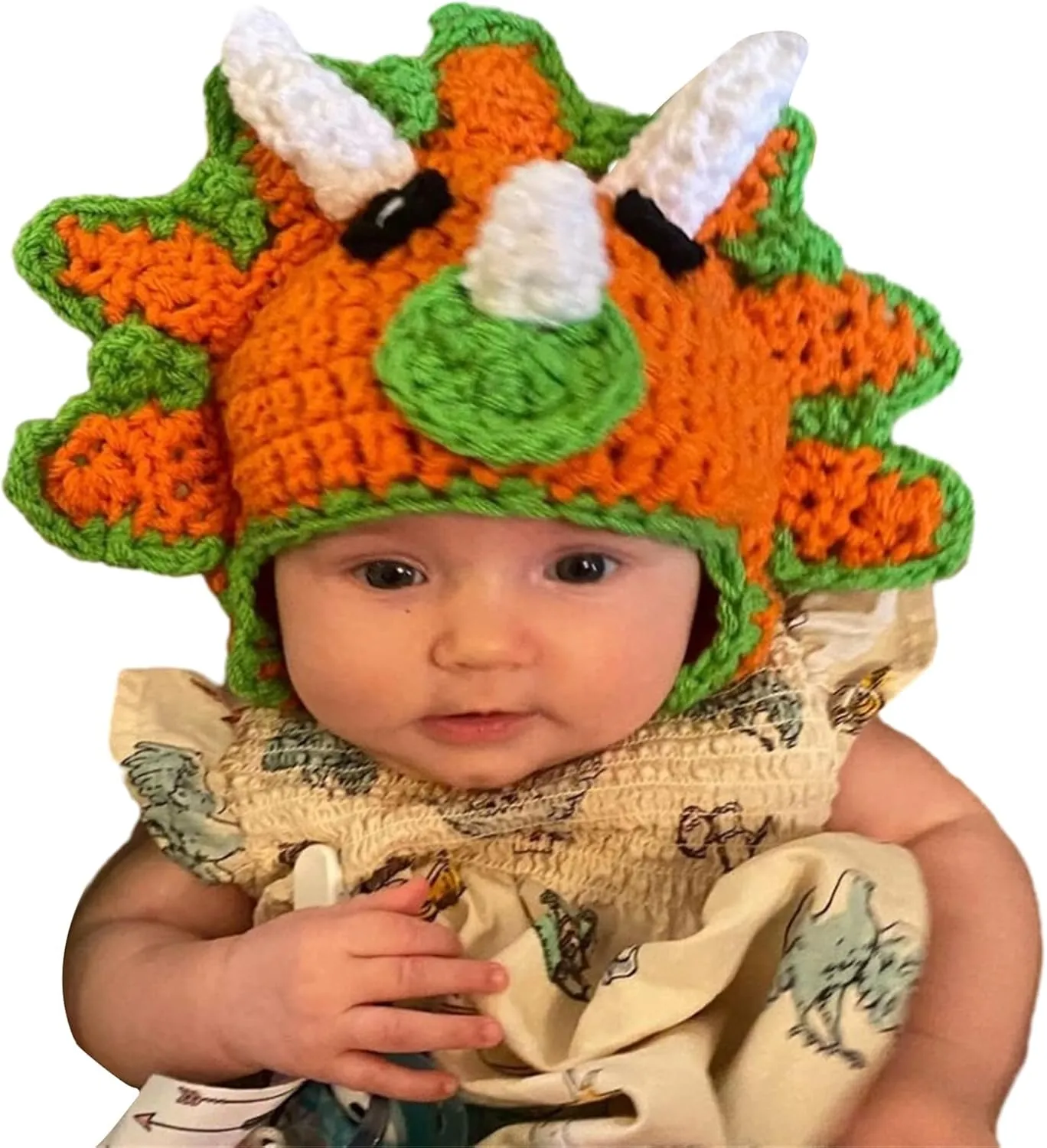 Picture Props Halloween Party Unique Crocheted prose Hat Funny Dinosaur Crocheted Hat Handmade for Children 