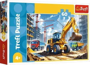 Piece Puzzle �C Colourful Puzzle with Vehicles$ Creative glide supreme Entertainment$ Fun for Children Aged 4 and Older Trefl �C Backhoe Loader �C 60 