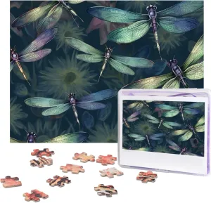 Pieces Jigsaw Puzzles for Adults Challenging Puzzle Personalized Wooden preference Puzzles Picture Puzzles Dragonfly Pattern Puzzles from Photos Jigsaw Puzzle Gifts for Family Birthday 500 