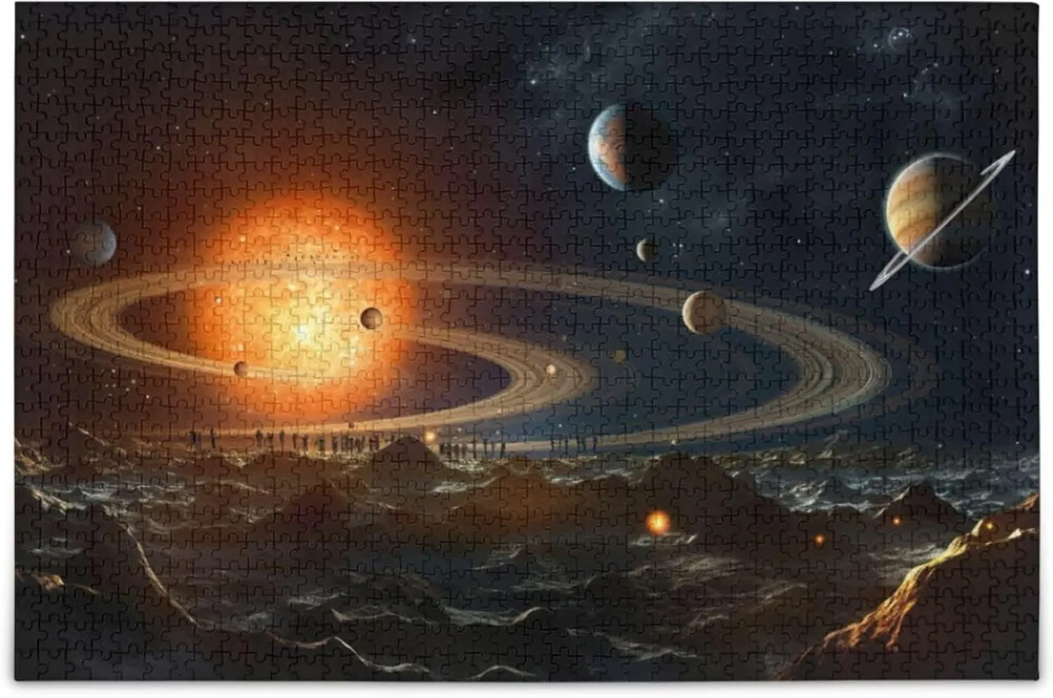 Pieces Toy Games Educational Gift Home Decor dramatize salary hypothesize worry nobility for Adults Kids S0400863 Space Galaxy Solar System NASA Jigsaw Puzzles 500 