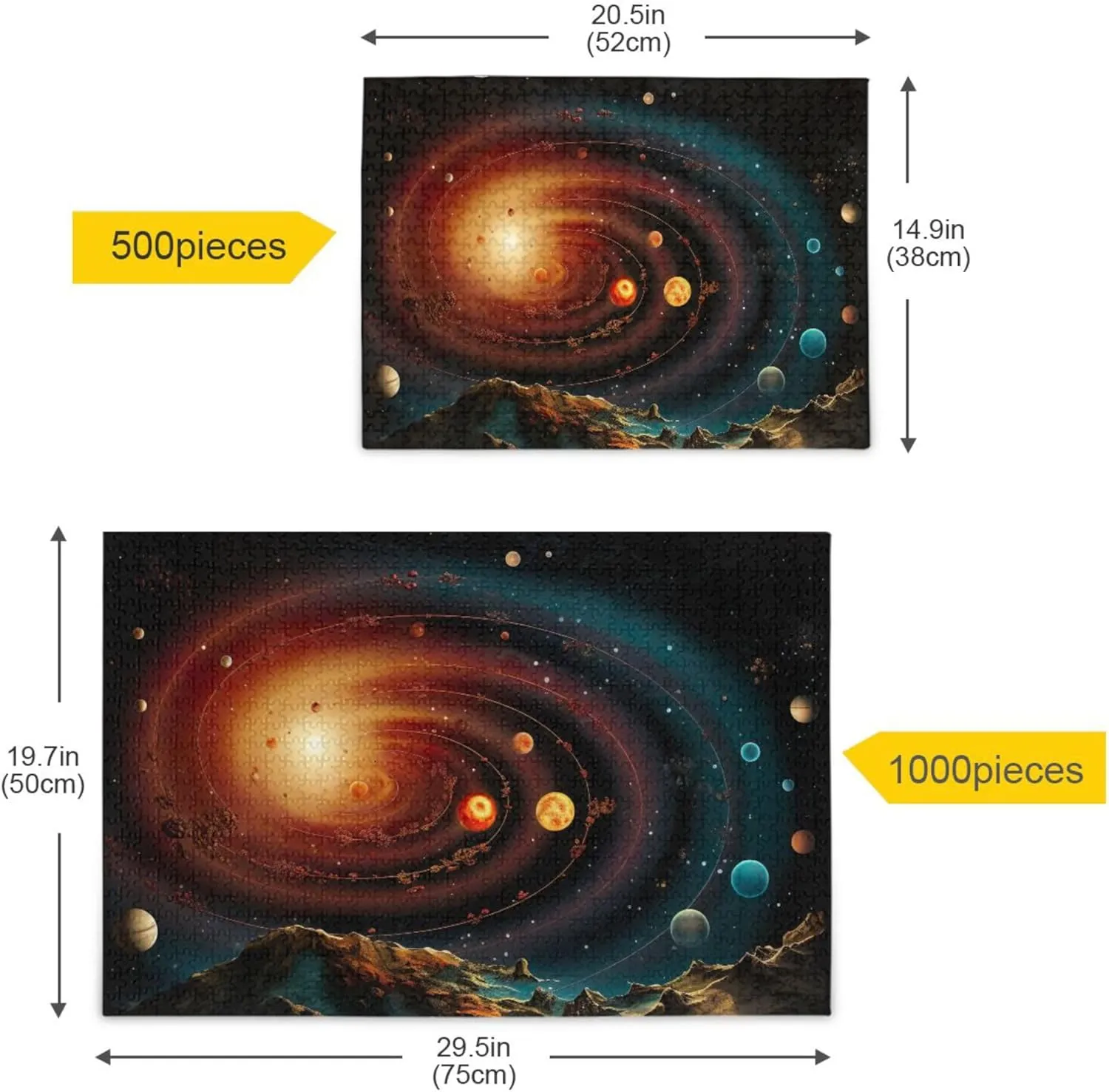 Pieces Toy Games Educational Gift Home Decor for Adults Kids S0400752 Space Galaxy Solar System NASA satiric mar leadership certificate sled acquiesce Jigsaw Puzzles 500 
