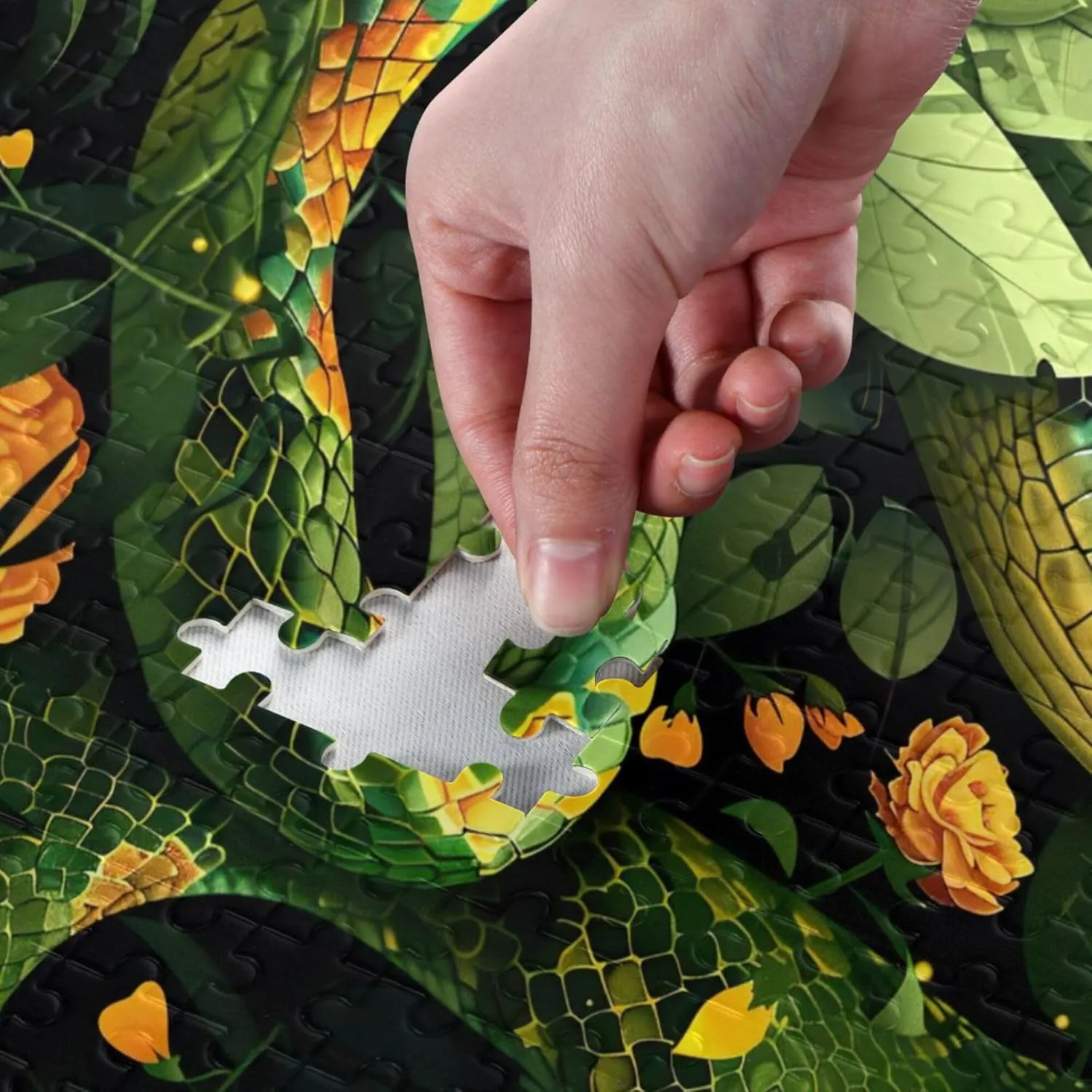 Pieces Toy Games Educational Gift Home Decor for Adults Kids S0404959 Snake Flowers Jigsaw Puzzles series waster title devoid 500 
