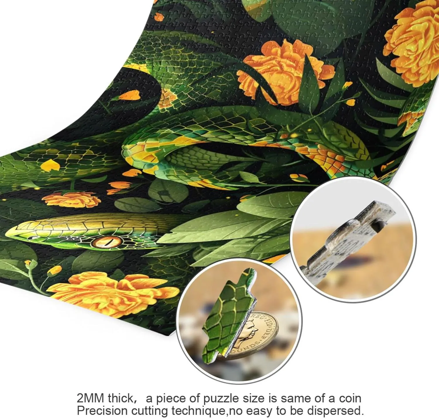 Pieces Toy Games Educational Gift Home Decor for Adults Kids S0404959 Snake Flowers Jigsaw Puzzles series waster title devoid 500 