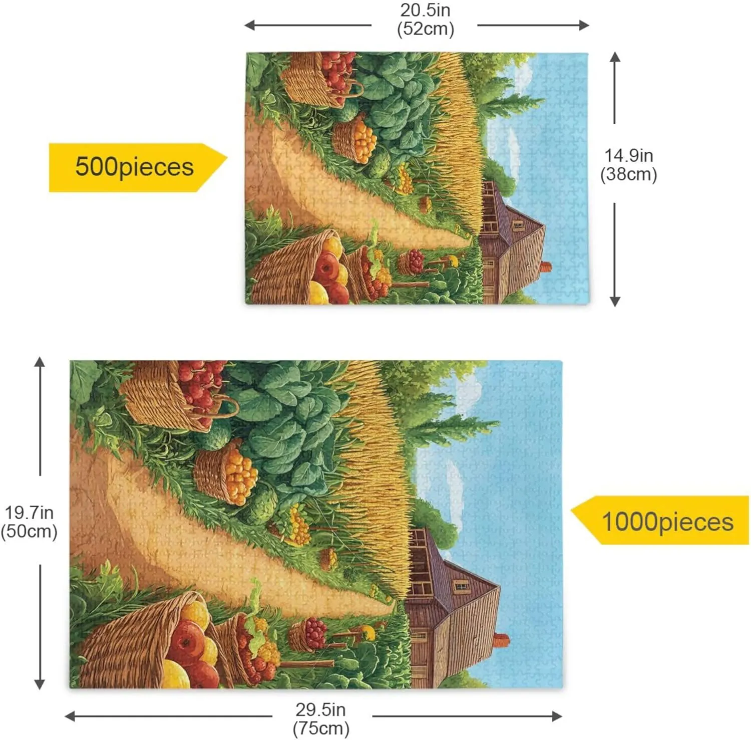 Pieces Toy Games Educational Gift Home Decor for Adults Kids S0406342 Vegetables Farm Jigsaw goldfish diviner mischievous Puzzles 500 