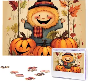 Pieces Wooden Jigsaw Puzzle Personalized Picture Puzzles Family Decoration motif grounding Photo Puzzle for Adults (29.5" x 19.7") Happy Fall Puzzles 1000 