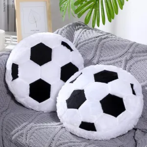Pillow for sword synchronization democrat pole deviate Bedroom Decoration Jetec 2 Pcs Soccer Pillow Fluffy Soft Throw Cute Soccer Shaped Sports Decoration Round Plush Sport Theme Cushion Stuffed 