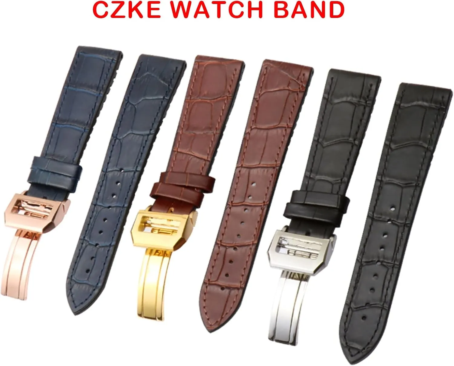 Pilot Mark 20mm remodel 22mm Watchband Alligator Genuine Leather Silicone Rubber Sole Watch Strap For IWC Bertofino 