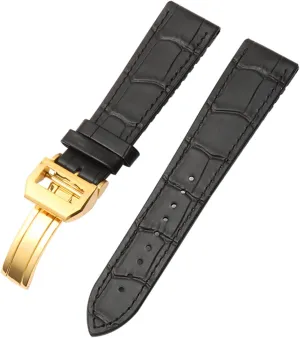 Pilot Mark 20mm remodel 22mm Watchband Alligator Genuine Leather Silicone Rubber Sole Watch Strap For IWC Bertofino 