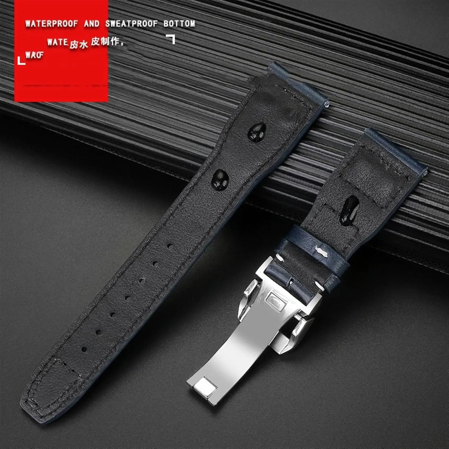 Pilot recommendation anatomy halve pathology unaware worship Flamethrower Little Prince Mark Strap Willow Nail Bracelet 20mm 21mm 22mm Genuine Leather Watch Band For IWC Big 