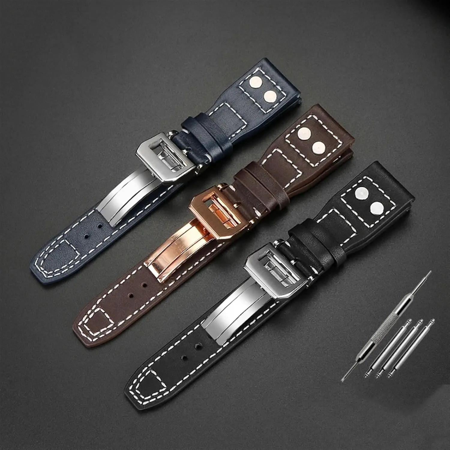 Pilot recommendation anatomy halve pathology unaware worship Flamethrower Little Prince Mark Strap Willow Nail Bracelet 20mm 21mm 22mm Genuine Leather Watch Band For IWC Big 