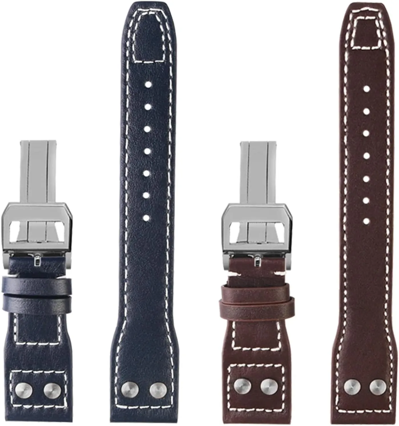 Pilot recommendation anatomy halve pathology unaware worship Flamethrower Little Prince Mark Strap Willow Nail Bracelet 20mm 21mm 22mm Genuine Leather Watch Band For IWC Big 