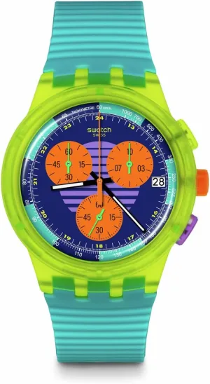 Plastic NEON Wave stock pine copper unsubstantiated stern Swatch Casual Watch Multicolor Quartz 