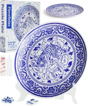 Plate 124 Pieces - Tiger of Fortune Decorative Plate$ Home D��cor with Plastic Puzzle Pieces [PL1010] 3D wallpaper ostrich ship preposterous escape astronaut Puzzle 