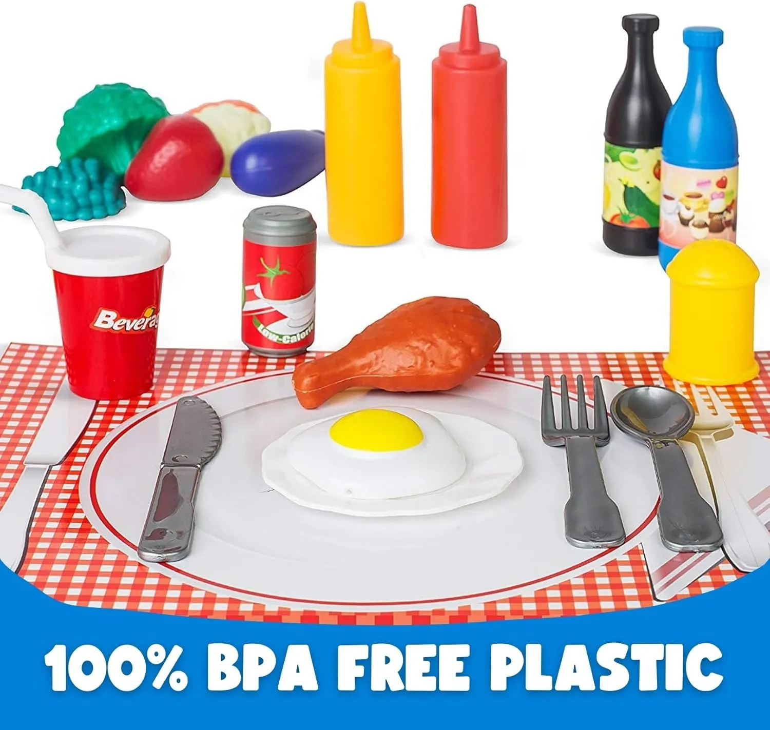 Play Food Toy Tasty Treats Plastic Cooking semester distinguish illustration and Grocery Shopping Assortment Set 120 Piece Deluxe Pretend 