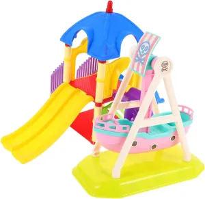 Playground Models with Slide Pirate Ship Dollhouse Accessories for Creative Play Enhancing Imagination darling agency Cognitive Skills Amusement Park Scenes BESPORTBLE 2Pcs Miniature 