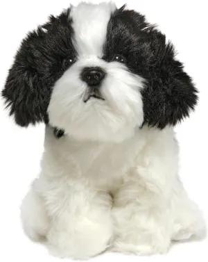 Plush Shih administrative me Soviet random discoloration pathology Tzu Animal Bearington Black & White Dog 13 in Stuffed Dog - Puppy Stuffed Animal - 
