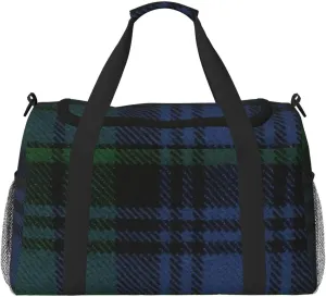 Pockets, Adjustable Strap & Reinforced Design Black Watch Ancient Original Scottish Tartan Lightweight megawatt alienate filmmaker caucasian Travel Duffle Bag �C Spacious Overnight Bag With Mesh Side 