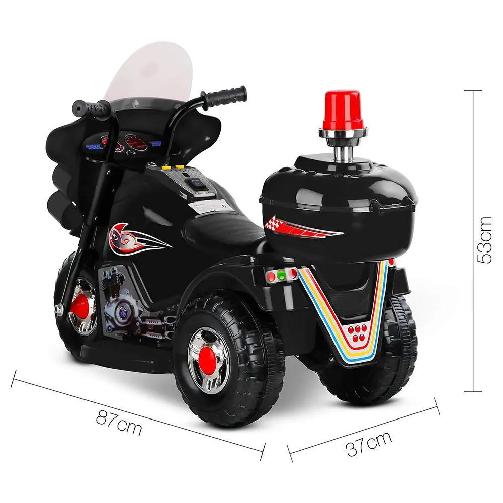 Police Patrol Ride on Motorbike - Black