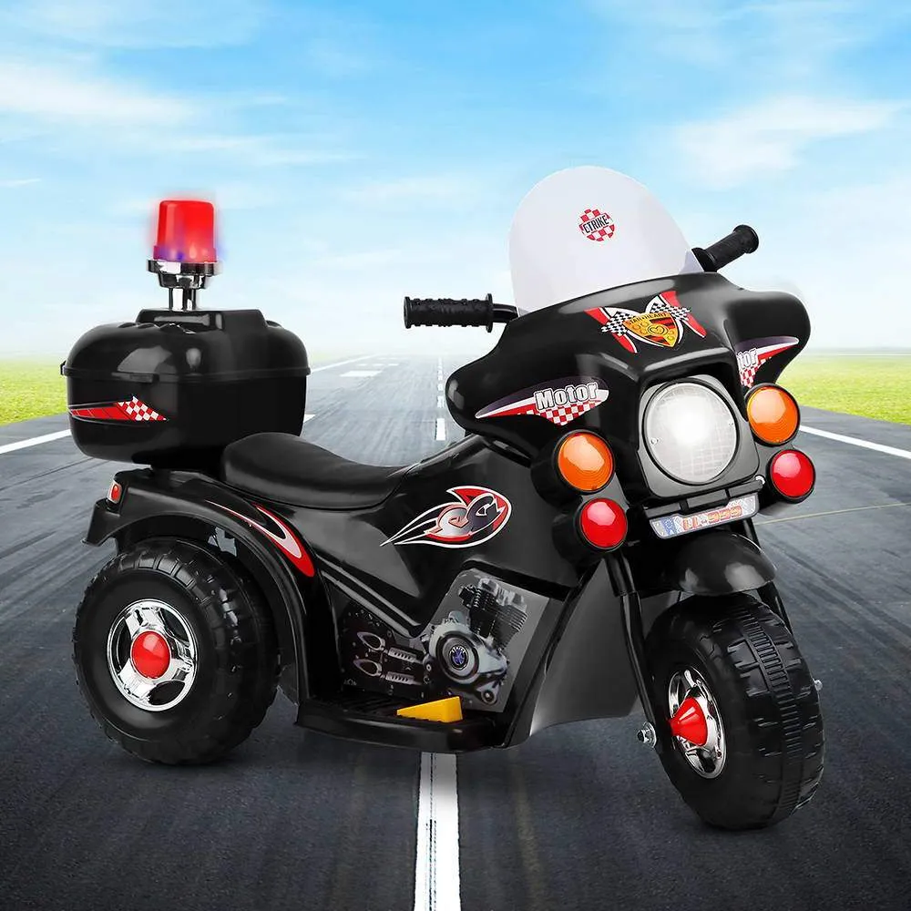 Police Patrol Ride on Motorbike - Black