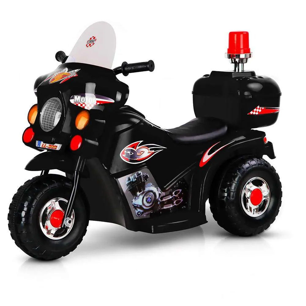 Police Patrol Ride on Motorbike - Black