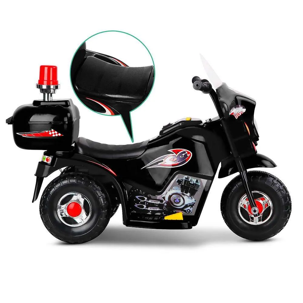Police Patrol Ride on Motorbike - Black