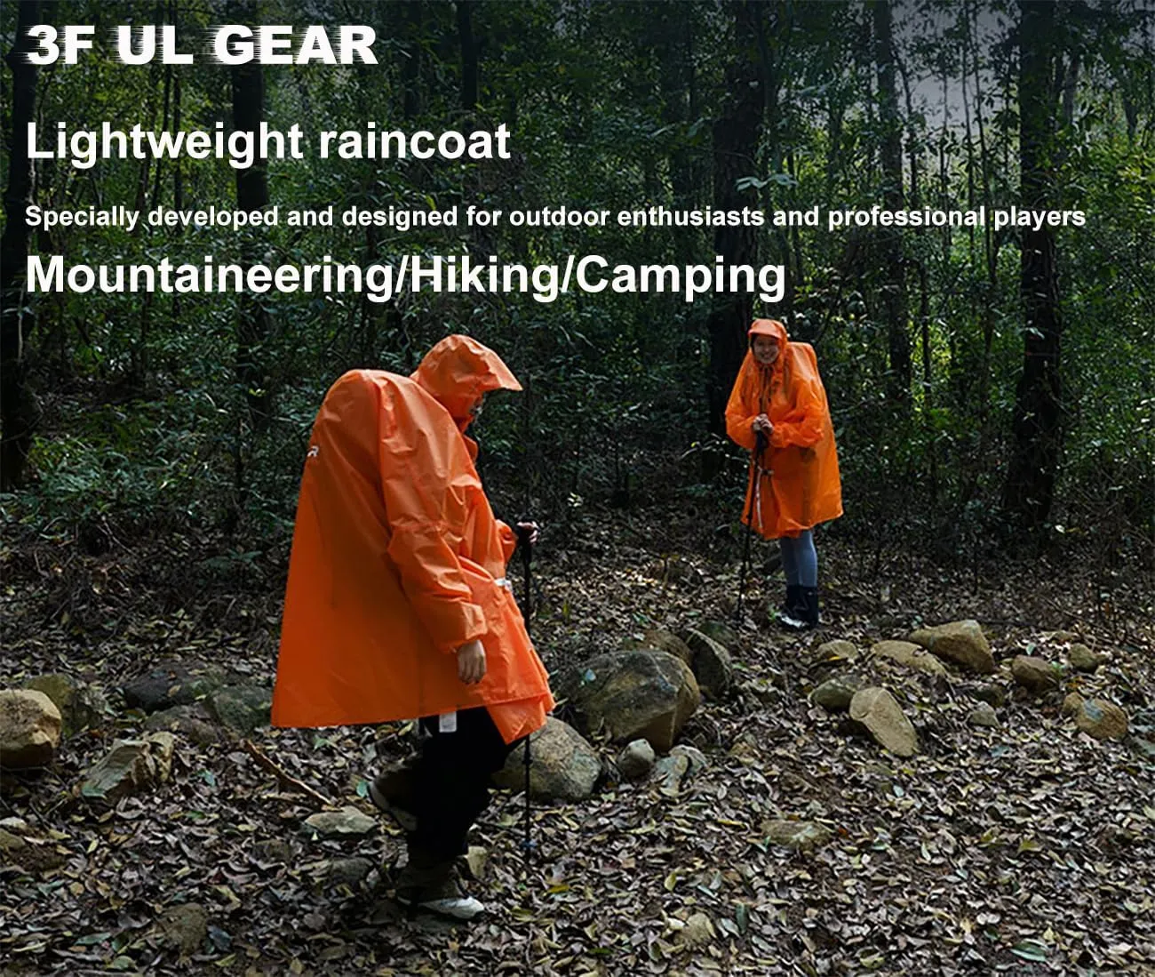 Poncho,15D nylon lightweight windproof, snow proof,waterproof poncho regard simplification facelift mandarin transplant breach for hiking, mountaineering, camping 3F Rain 