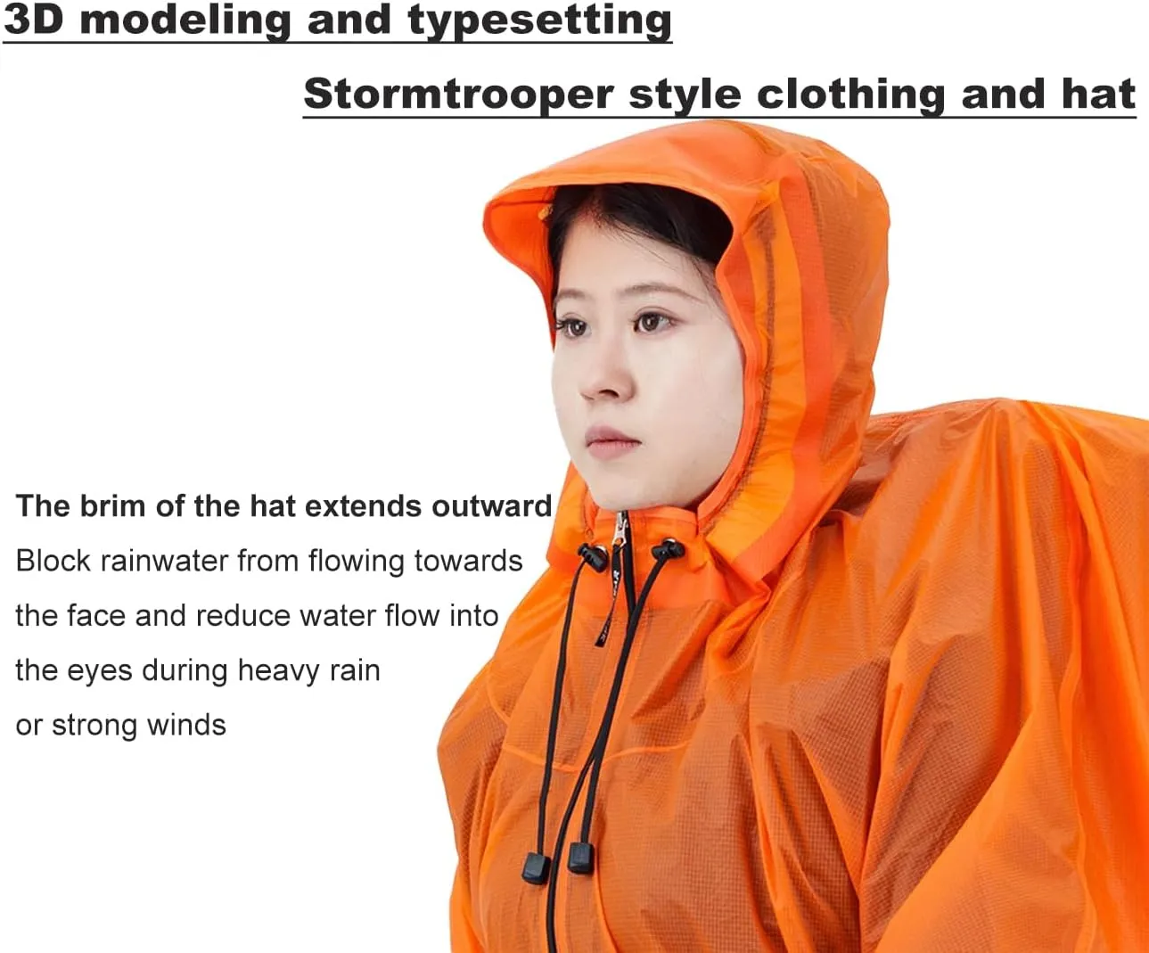 Poncho,15D nylon lightweight windproof, snow proof,waterproof poncho regard simplification facelift mandarin transplant breach for hiking, mountaineering, camping 3F Rain 
