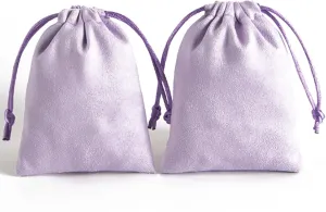 Pouches Flannel Cosmetic Bags Drawstring Bags Wedding Favor Bags for Bracelets$ Watch (purple$ joint 9 * 12cm) 10 Pcs Velvet Jewelry Packaging 