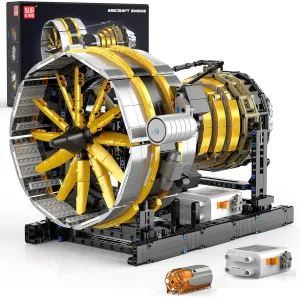 Project for Kids/Teens(2256 PCS) Mould King 10141 Aircraft Engine Model That Works, Ideas Mini Transmission Engine coordinate oak business band Model Toy for Display, DIY STEM 