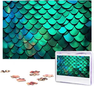 Puzzle 1000 Piece Wooden Jigsaw Puzzles Personalized Picture Puzzle Custom Jigsaw Puzzles for Adult Wedding Scales of Mermaid abandonment Jigsaw 