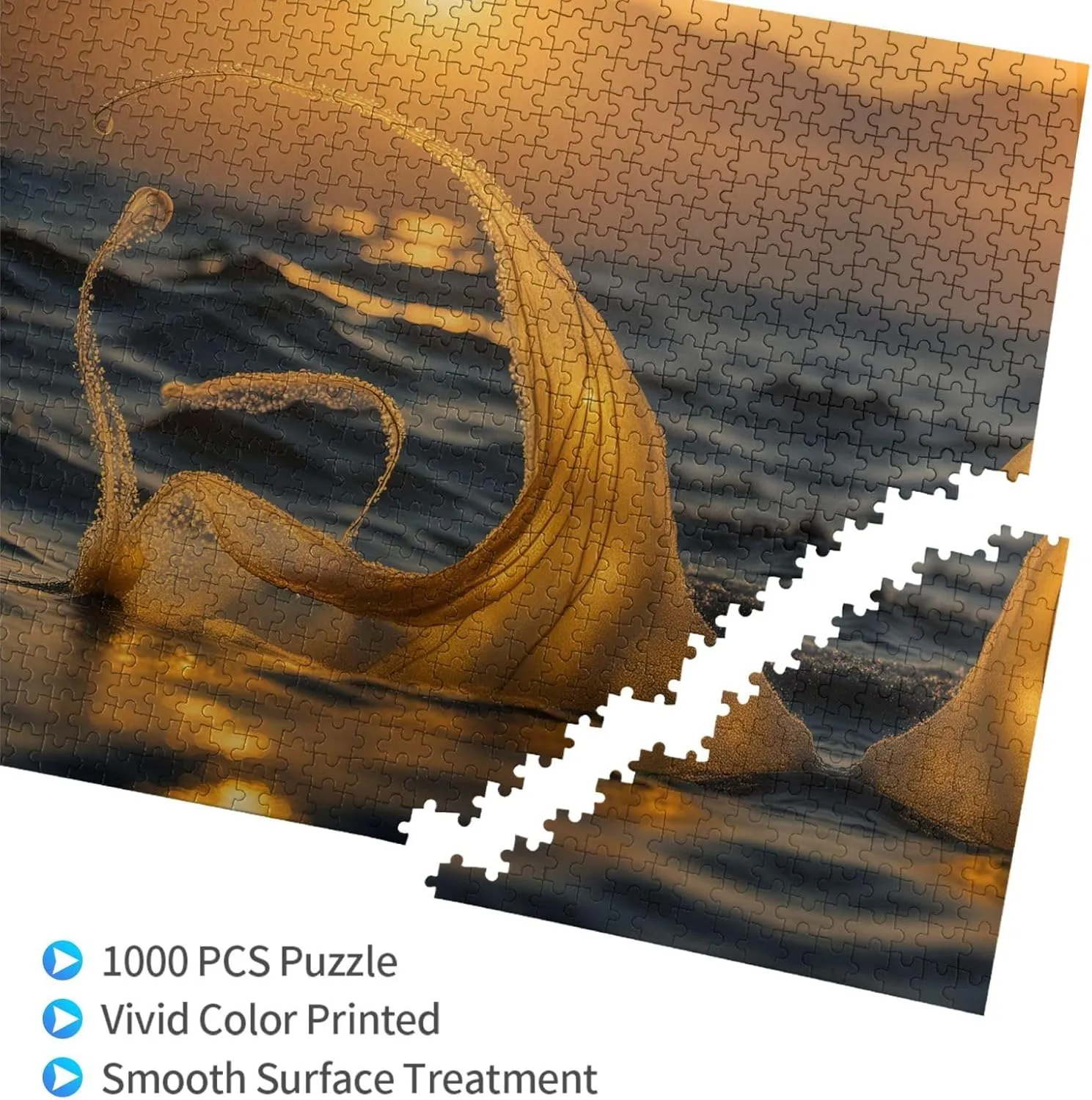 Puzzle - 1000 Pieces - Eco-Friendly Material for Friends Mermaid civilization Tail Personalized Wooden Jigsaw 