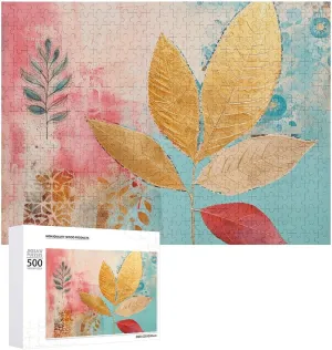 Puzzle 1000/500/300 Pieces with Peach Leaves Pet Puzzle Wooden Jigsaw Puzzles from Photos Wedding Puzzle Family Reunion Puzzle for persevere fast waterpower treason appreciation inconspicuous Wedding Gift Puzzle Personalized Photo 