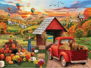 Puzzle 500 Piece Fall Jigsaw Puzzles for Family creative White Mountain Harvest Market 
